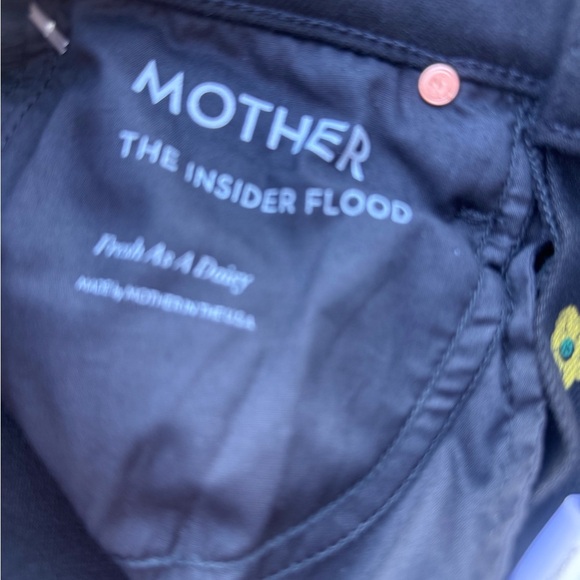 NWT $218 Black Mother The Insider Flood Fresh As A Daisy Jeans 24 - Picture 6 of 16